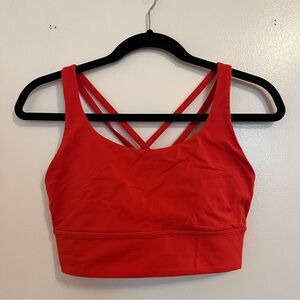 Lululemon Longline Energy Bra - 8 Hot Heat